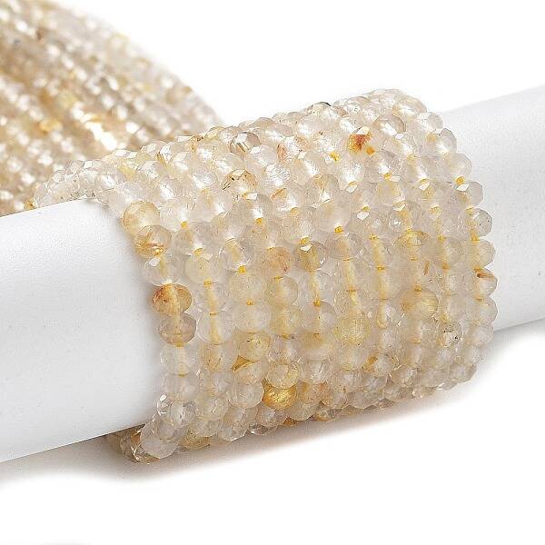 Natural Rutilated Quartz Beads Strands