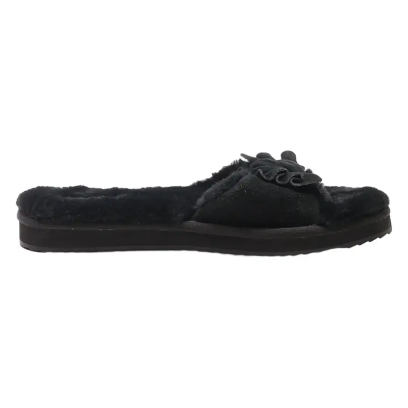 UGG KOOLABURRA Slider Sandals Black Wool Blend Womens UK 7
