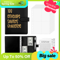 【Spring Deal】QUEP 100 Envelopes Money Saving Challenge with Savings Challenges Book, Envelopes & Challenge Tracker to Sav...