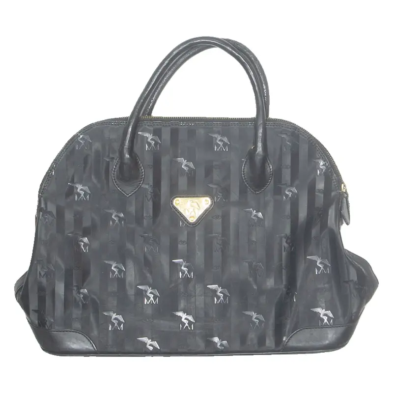 MAISON MOLLERUS Womens Handbag Black Striped