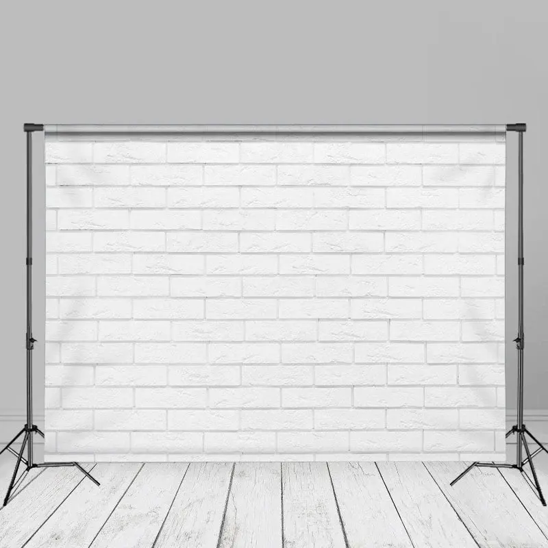 Texture White Brick Wall Portrait Photo Backdrop - Aperturee
