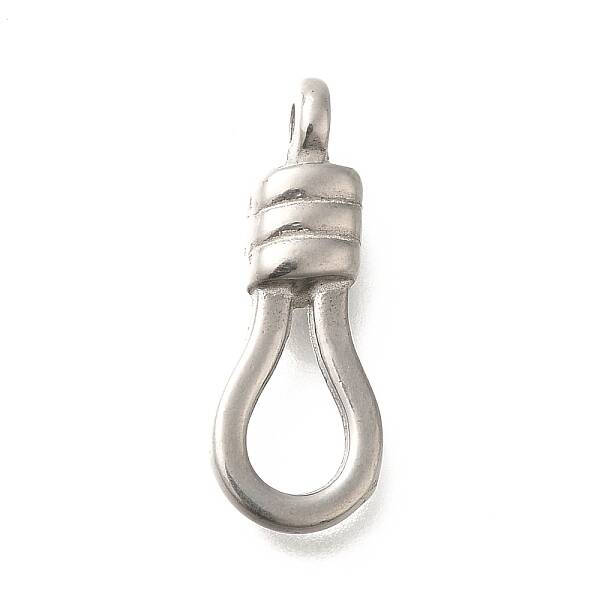 Anti-Tarnish 304 Stainless Steel Eye Clasps for Hook Clasps