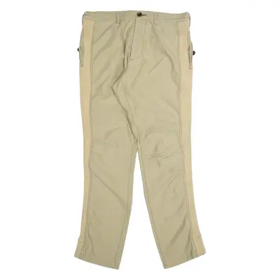 WORK NOT WORK Artisan Mens Trousers Beige Slim Tapered W34 L32
