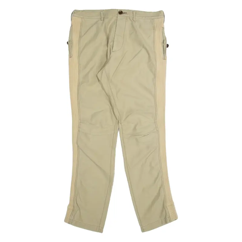 WORK NOT WORK Artisan Mens Trousers Beige Slim Tapered W34 L32