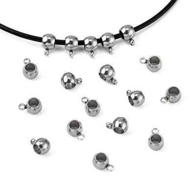 Tarnish Resistant Rondelle 304 Stainless Steel Tube Bails