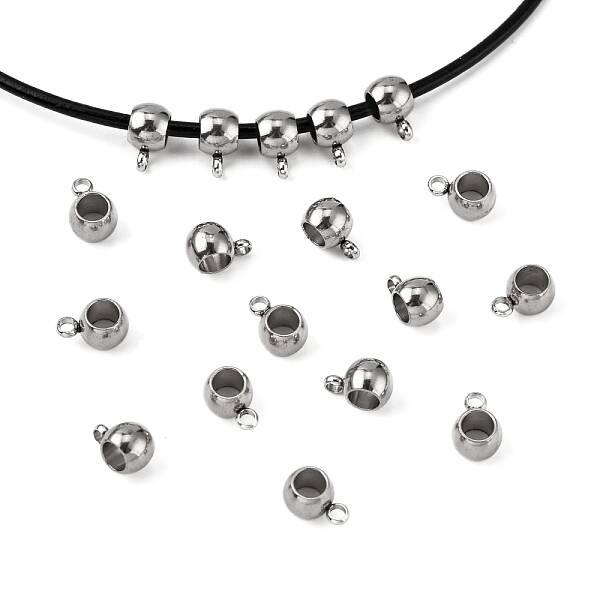 Tarnish Resistant Rondelle 304 Stainless Steel Tube Bails