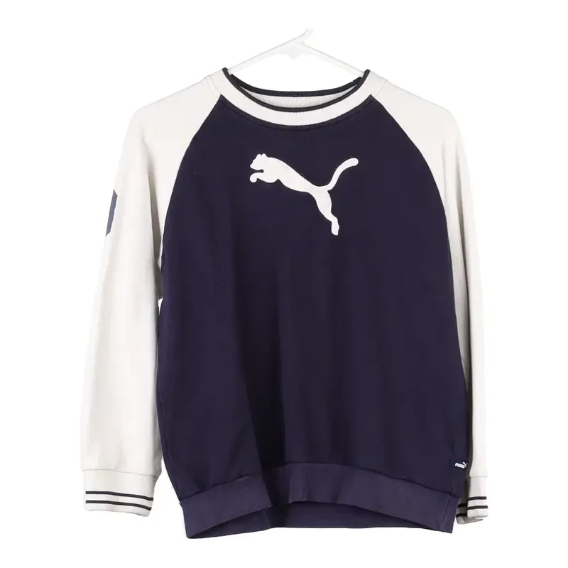 Age 14-16 Puma Sweatshirt - Medium Navy Cotton Blend
