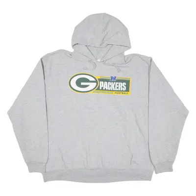 NFL Green Bay Packers Mens Grey Hoodie USA 2XL