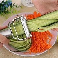 Stainless Steel Slicer Slicer, Vegetable Chopper, Portable Reusable Fruit Vegetable Peeler Cutter, Kitchen Cutting Food Gadge...