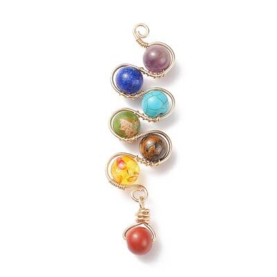 Chakra Gemstone Beaded Big Pendants