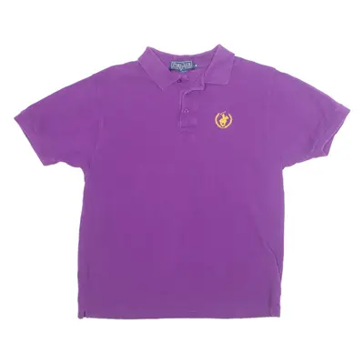 POLO CLUB Mens Polo Shirt Purple M
