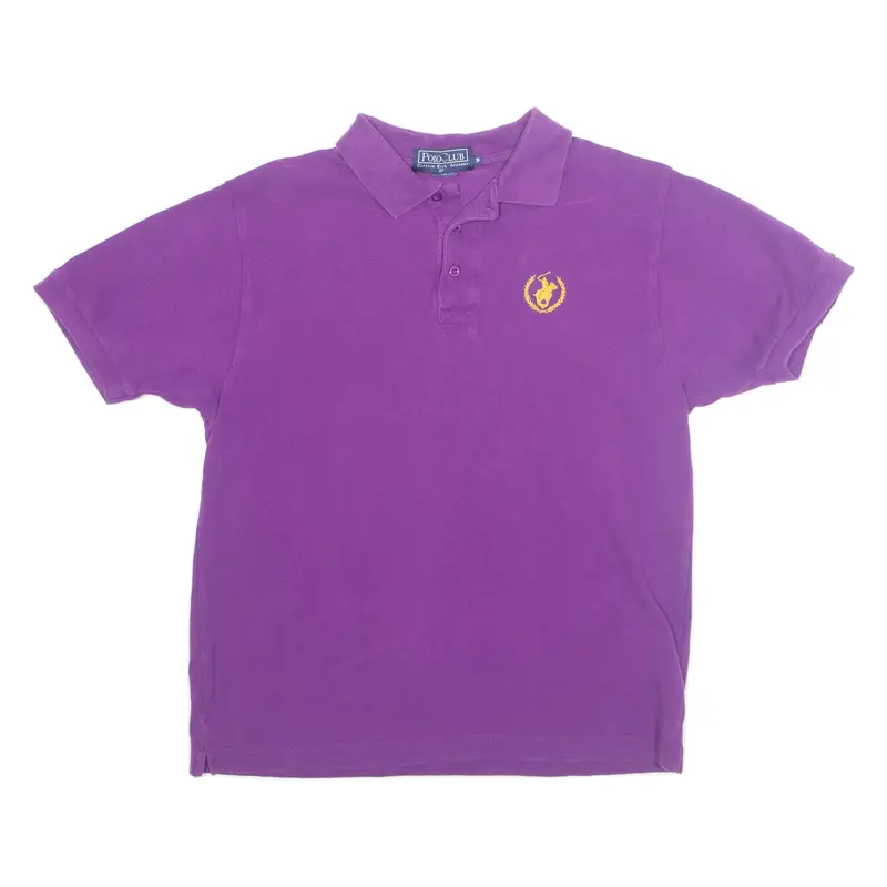 POLO CLUB Mens Polo Shirt Purple M