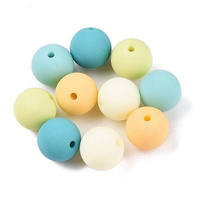 Rubberized Style Imitated Silicone Acrylic Beads