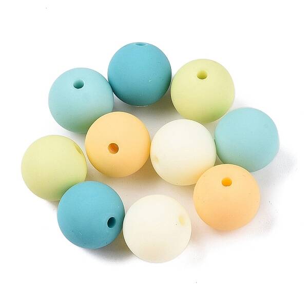 Rubberized Style Imitated Silicone Acrylic Beads