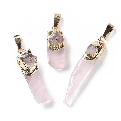 Natural Rose Quartz Big Pendants
