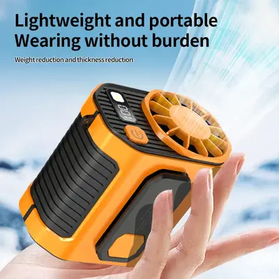 Stay Cool Anywhere with High Speed Waist Mounted Fan - Ten Speed Variable, Small Body with High Power, Essential for Home Tra...