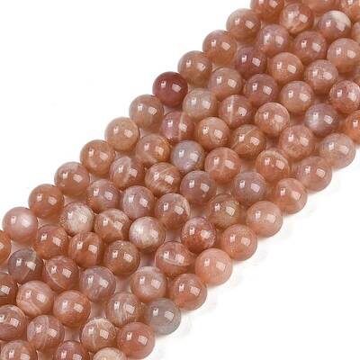Natural Sunstone Round Bead Strands
