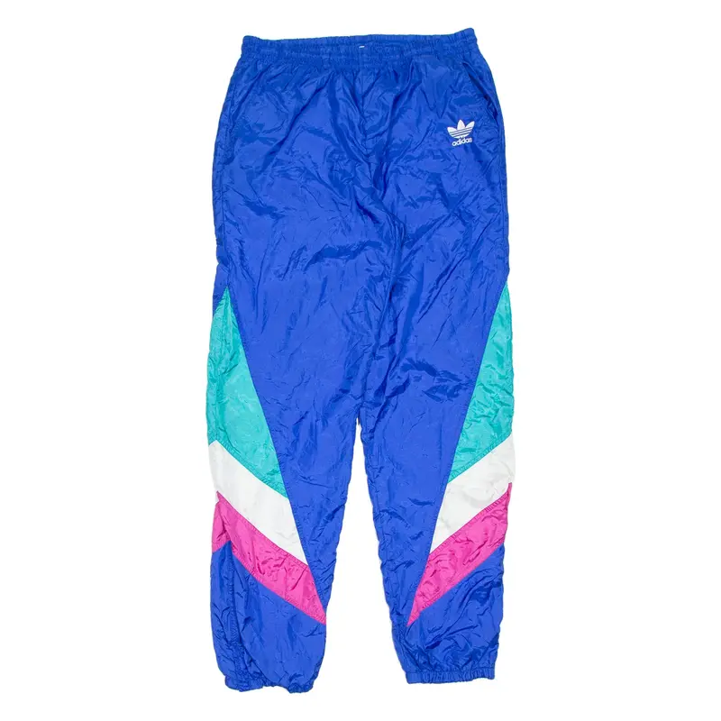ADIDAS Womens Track Pants Blue Tapered L W31 L31