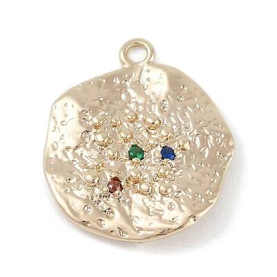 Brass Micro Pave Cubic Zirconia Pendants