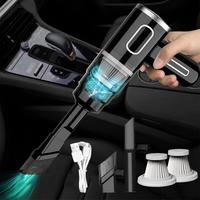 Wireless Handheld Car Vacuum Cleaner, 1 Set Rechargeable Car Vacuum Cleaner with Double Filtration System, Multifunctional Ca...