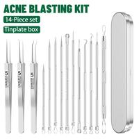 Daily Blackhead Remover Tool Set for Sensitive Skin – Stainless Steel Acne Tweezers Kit for Women & Men, Pimple Popper Tool...