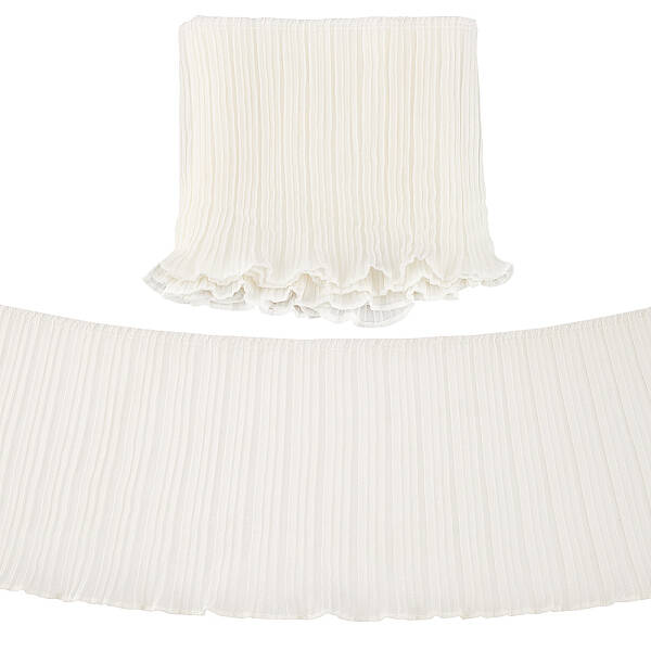 4 Yards Polyester Pleated Elastic Lace Ribbon