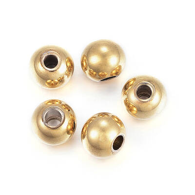 Barrel Ion Plating(IP) 304 Stainless Steel Beads