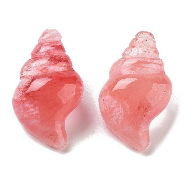 Cherry Quartz Glass Carved Figurines