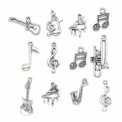 Mixed Music Theme Tibetan Style Alloy Pendants