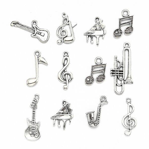 Mixed Music Theme Tibetan Style Alloy Pendants