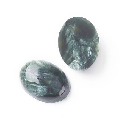 Natural Seraphinite Cabochons