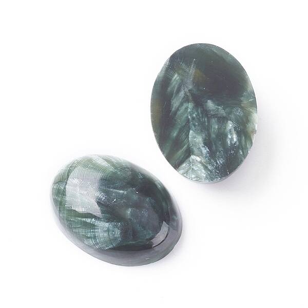 Natural Seraphinite Cabochons