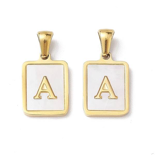 Ion Plating(IP) 304 Stainless Steel Pave Shell Pendants