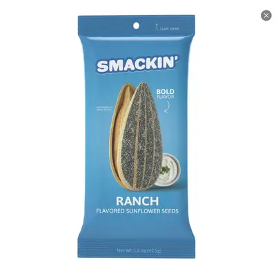 SMACKIN' Sunflower Seeds Ranch 6 pack - 1.5 oz bags