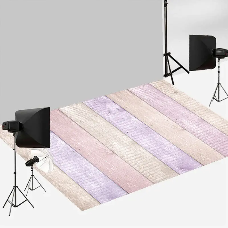 Aperturee Candy Purple Wood Floor Backdrop For Photography | Fabric Floor For Photography | Floor Photography Background | Ph...