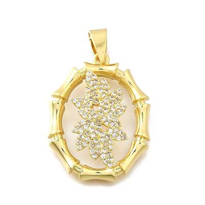 Brass Micro Pave Cubic Zirconia Pendants
