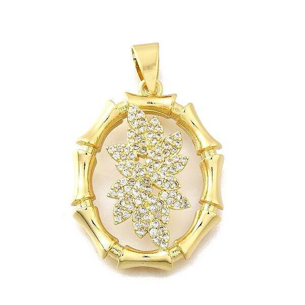 Brass Micro Pave Cubic Zirconia Pendants