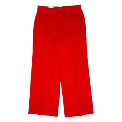 SYM Womens Corduroy Trousers Red Loose Straight W30 L28