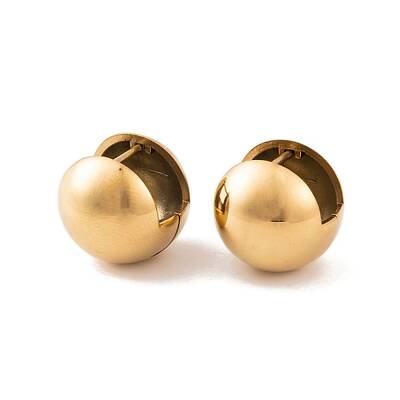 Round 304 Stainless Steel Hoop Earrings for Women