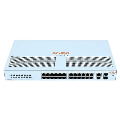 HP R8R50A#ABA | Aruba Instant On 1430 26G 2SFP 26 x Ports 10/100/1000Base-T + 2 x Ports SFP 1GbE Rack-Mountable Layer 2 Unman...