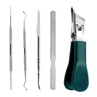 Five Sets of Eagle Beak Beveled Nail Clippers: Household Multifunctional Large Opening AntiSplash Nail Clippers Set of High-G...