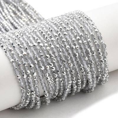 Transparent Electroplate Glass Beads Strands
