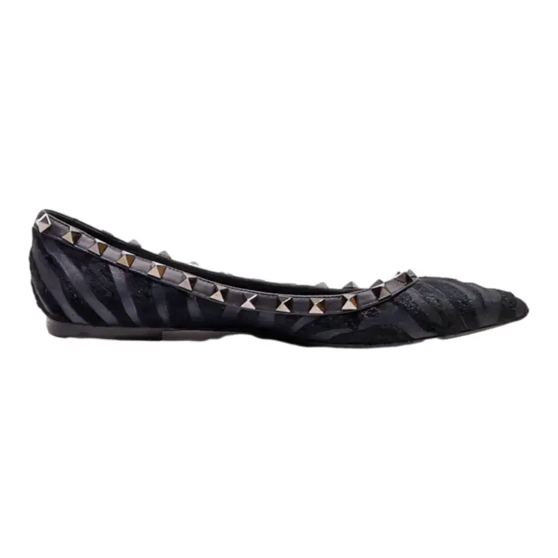 VALENTINO Ballet Shoes Black Synthetic Womens UK 3