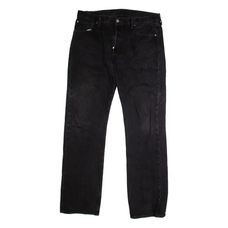 LEVI'S 501 Jeans Mens Black Regular Straight W37 L34