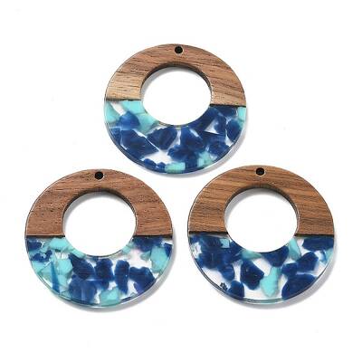 Resin and Walnut Pendants