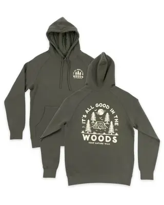 Good in the Woods Unisex Hoodie | Olive | Size: 3XL