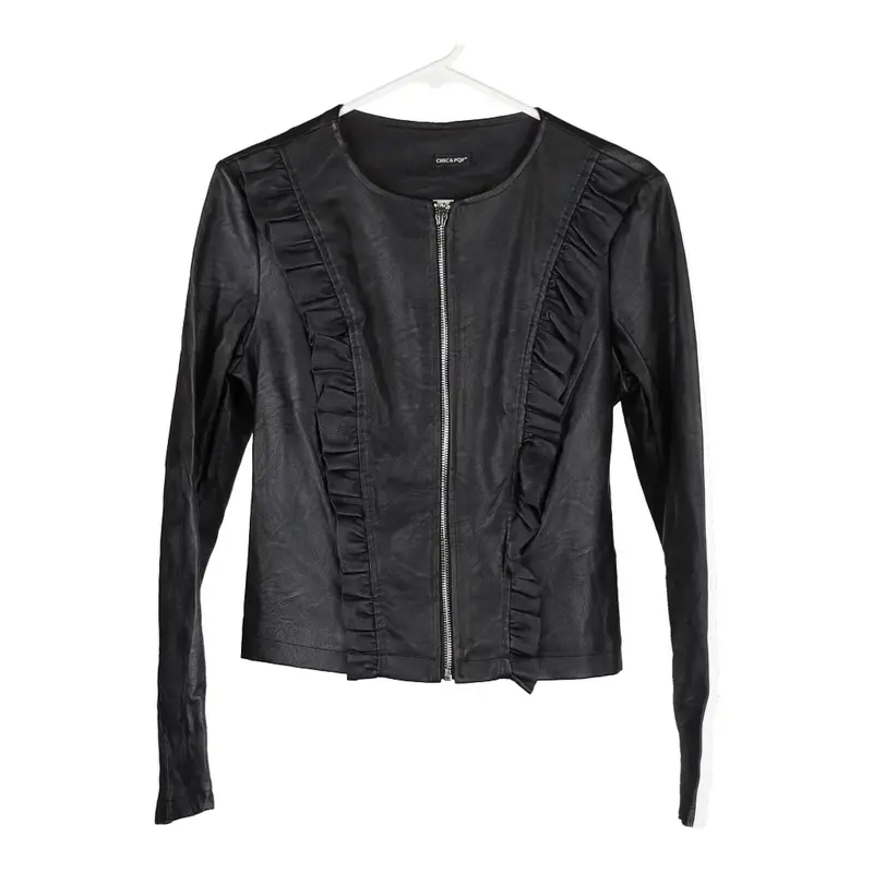 Chic & Pop Jacket - Large Black Leather