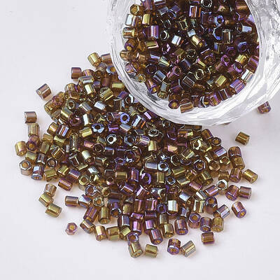 8/0 Two Cut Glass Seed Beads