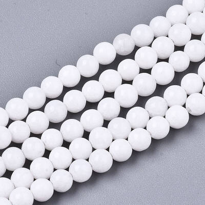 Natural White Jade Beads Strands