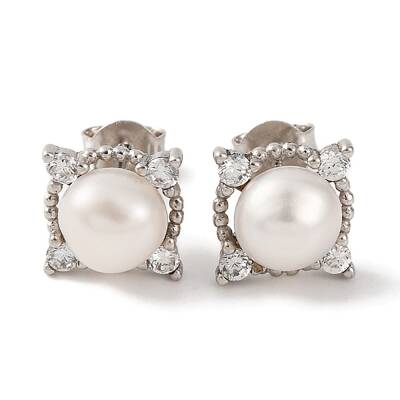 925 Sterling Silver Square Stud Earrings